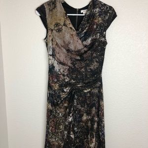 Helmut Lang gravel print sateen dress silk blend